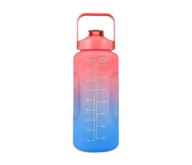 ExtraLink Butelka motywacyjna bidon na wodę 2000ml czerwono-niebieska - 1585398 - zdjęcie